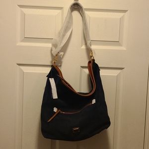 Dooney & Bourke Blue Suede Large Hobo Bag